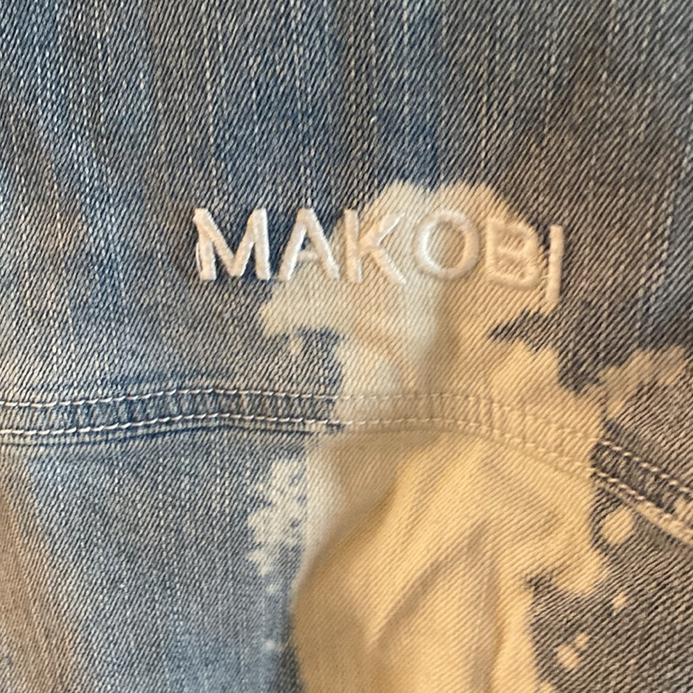 MAKOBI moto biker jeans jacket - Picture 7 of 15